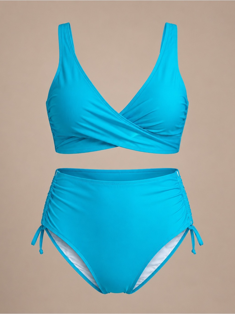 Beachsissi Aqua Blue High Waisted Bikini Swimsuit NWT XL